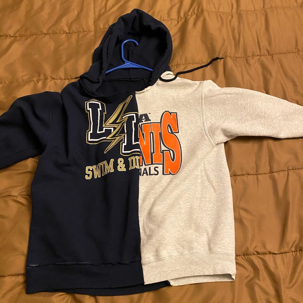 Cut and sew hoodie